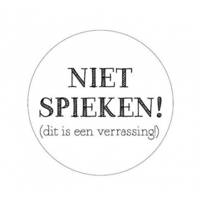 Kadostickers | Niet spieken